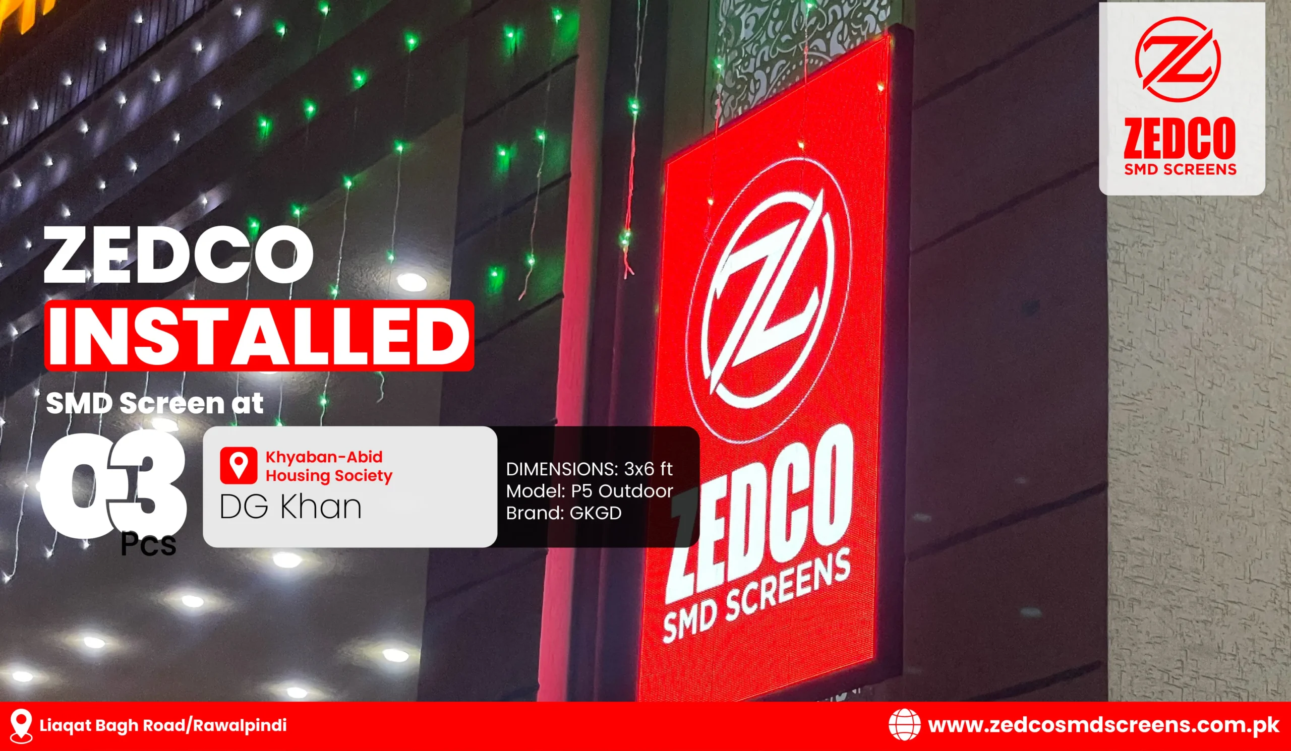 Outdoor SMD Screen by Zedco SMD Screen Completed Project 12