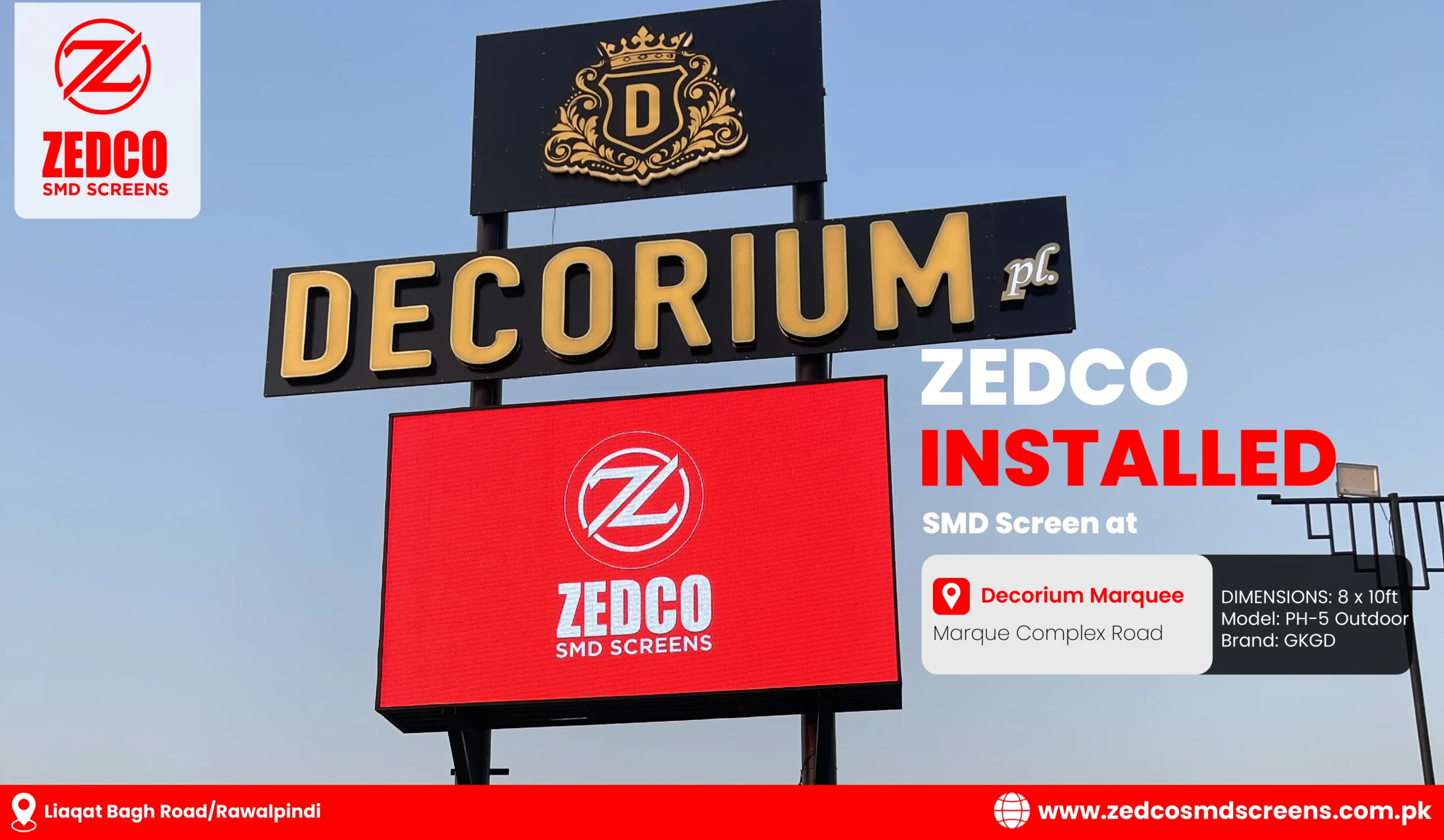 Outdoor SMD Screen by Zedco SMD Screen Completed Project 16